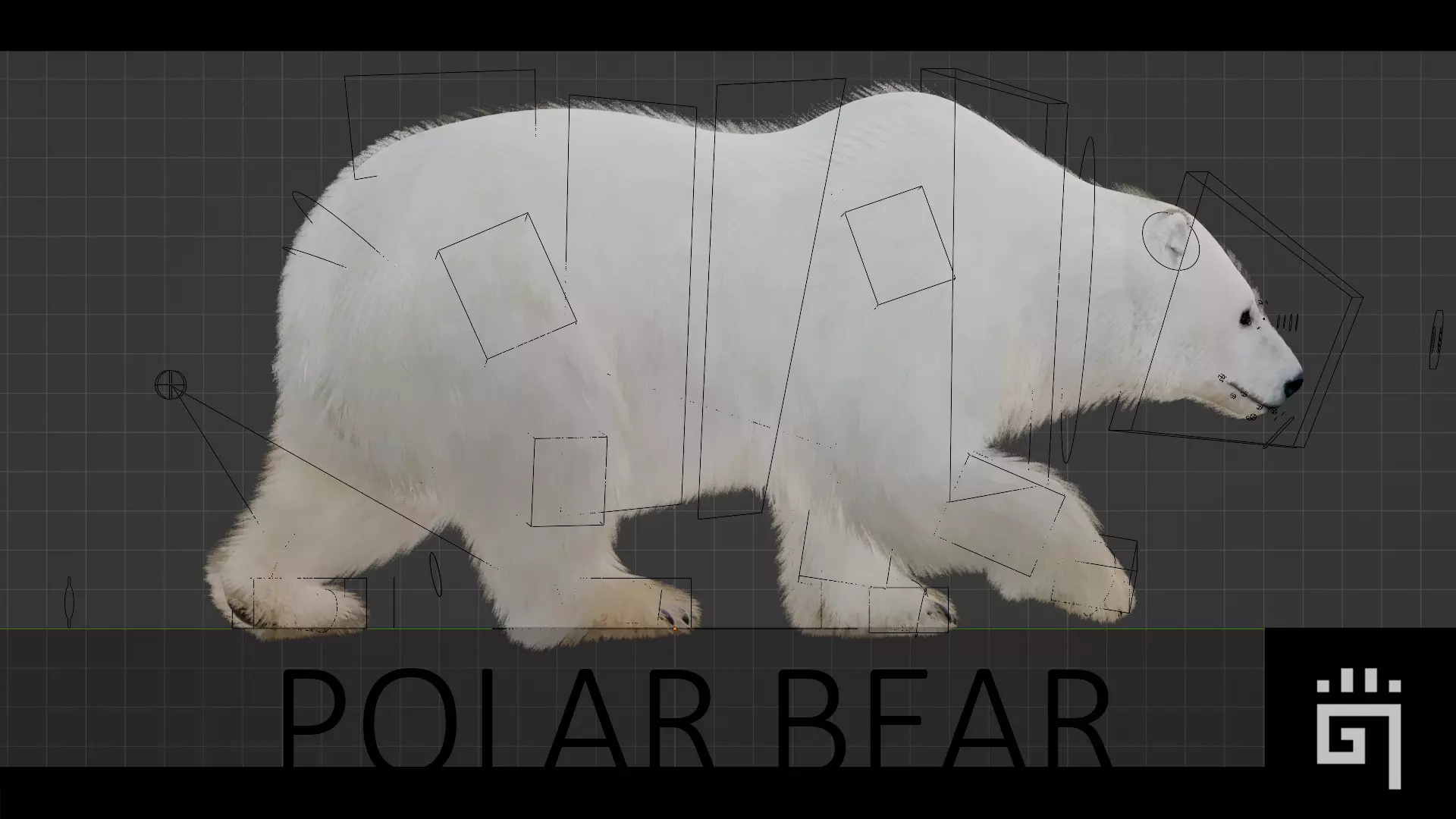 Polar Bear Low-poly 3D model_0