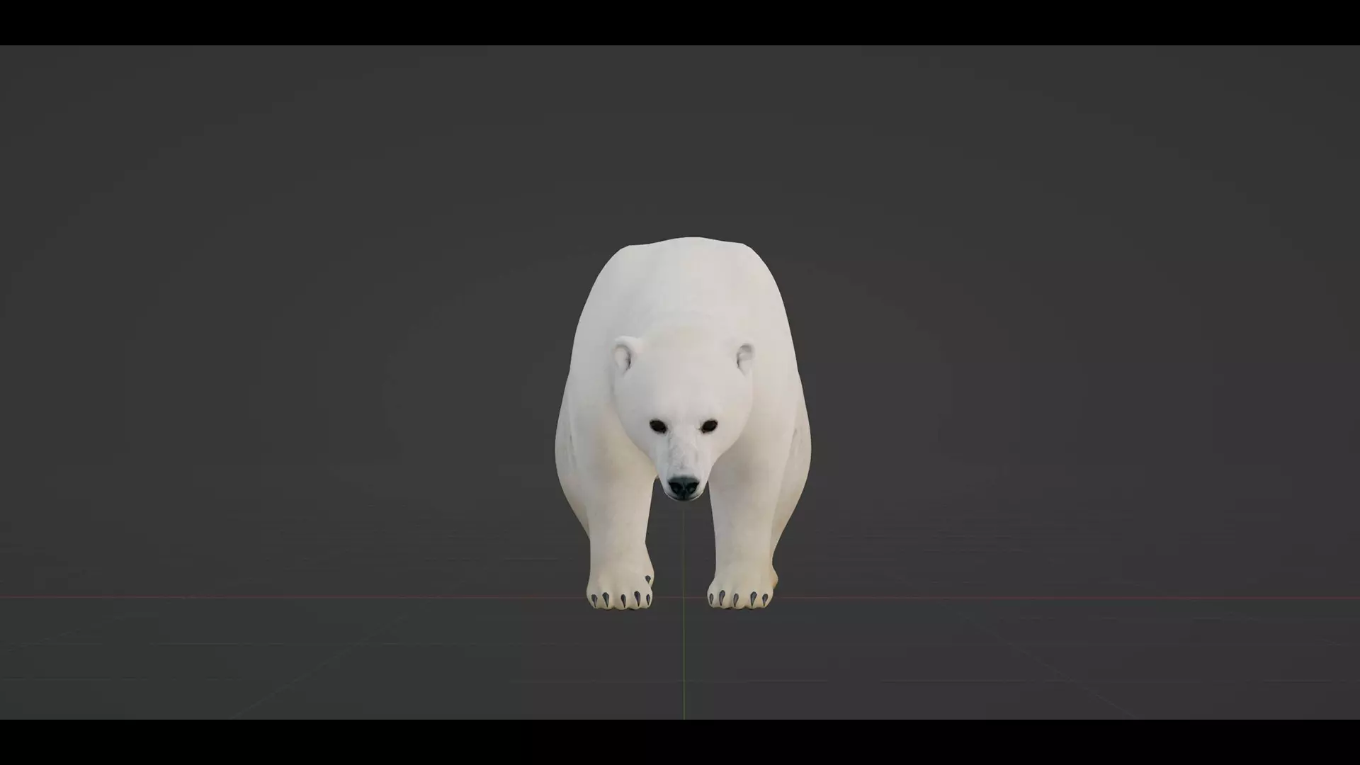 Polar Bear Low-poly 3D model_9