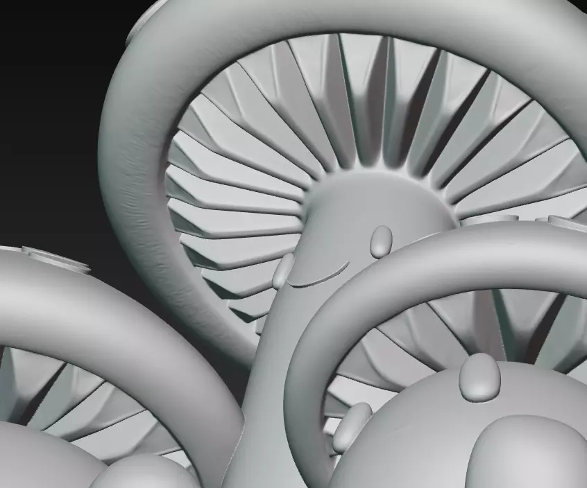 Cute Mushroom Family - Stylized Cartoon Toadstool Trio 3D Model 3D print model_10