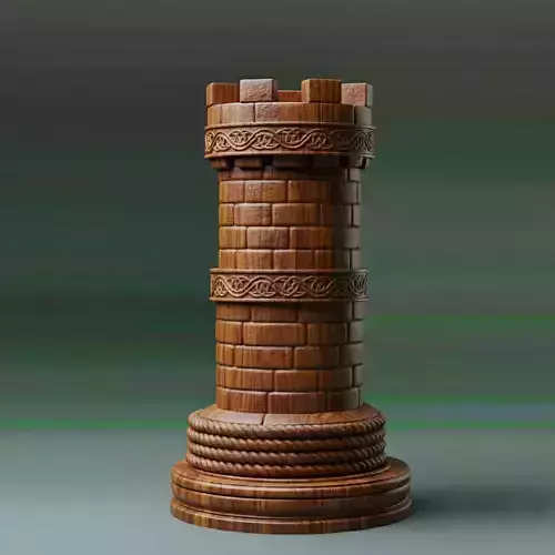 Medieval Scottish Rook Chess Piece 