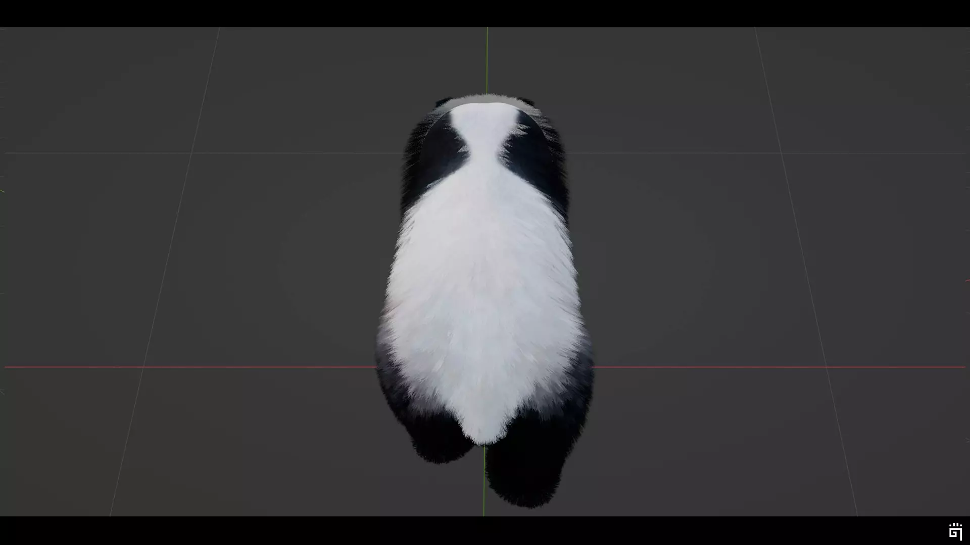 Panda Bear Low-poly 3D model_6