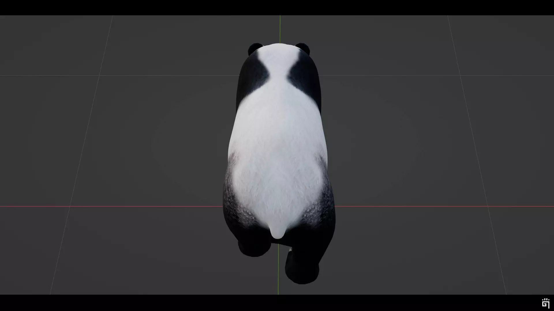Panda Bear Low-poly 3D model_13