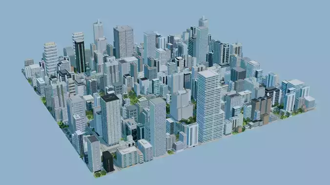 City Downtown Skyscraper Street 07 - DAY