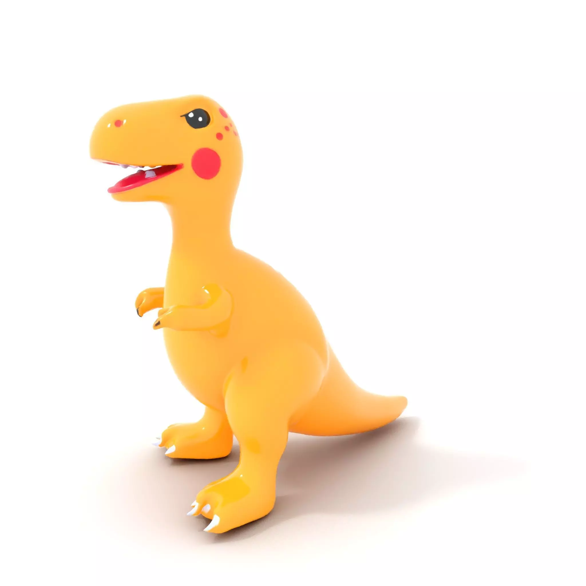 Yellow Dinosaur Toy model pack Low-poly 3D model_5