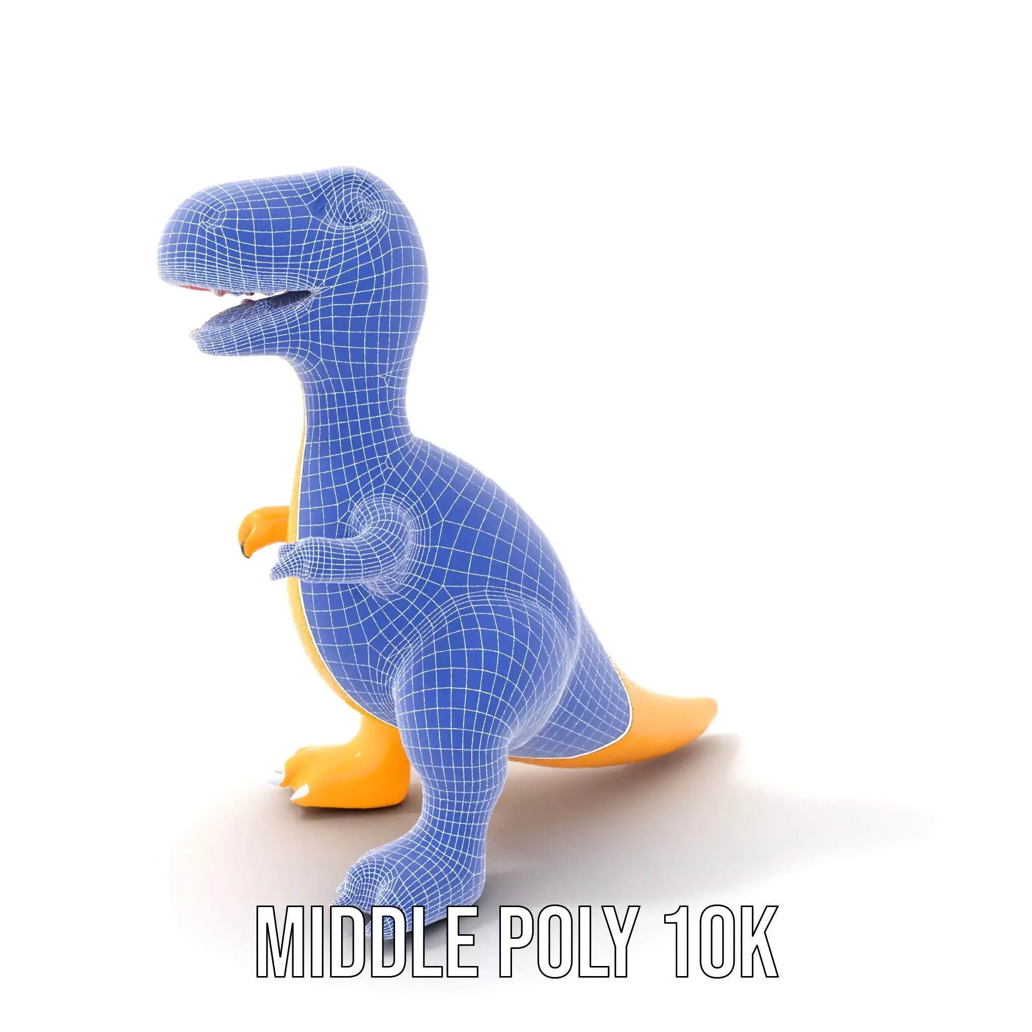 Yellow Dinosaur Toy model pack Low-poly 3D model_16