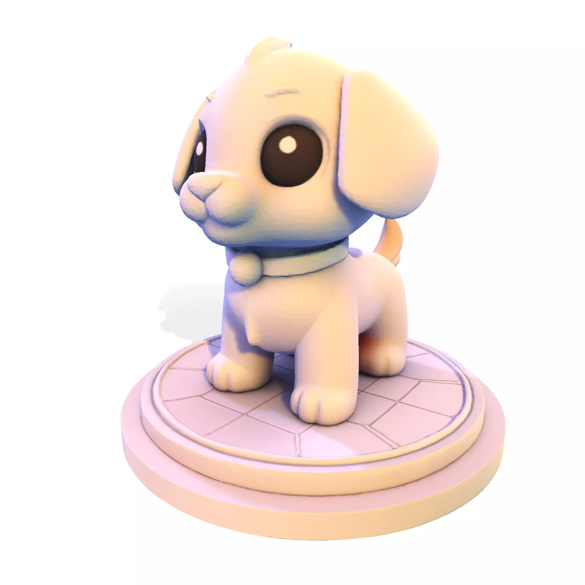 Adorable Low Poly Puppy 3D Model 3D print model