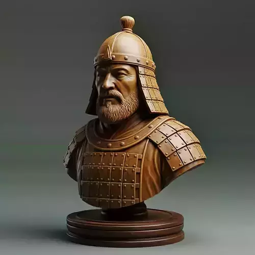 Medieval Mongolia King Chess Piece 