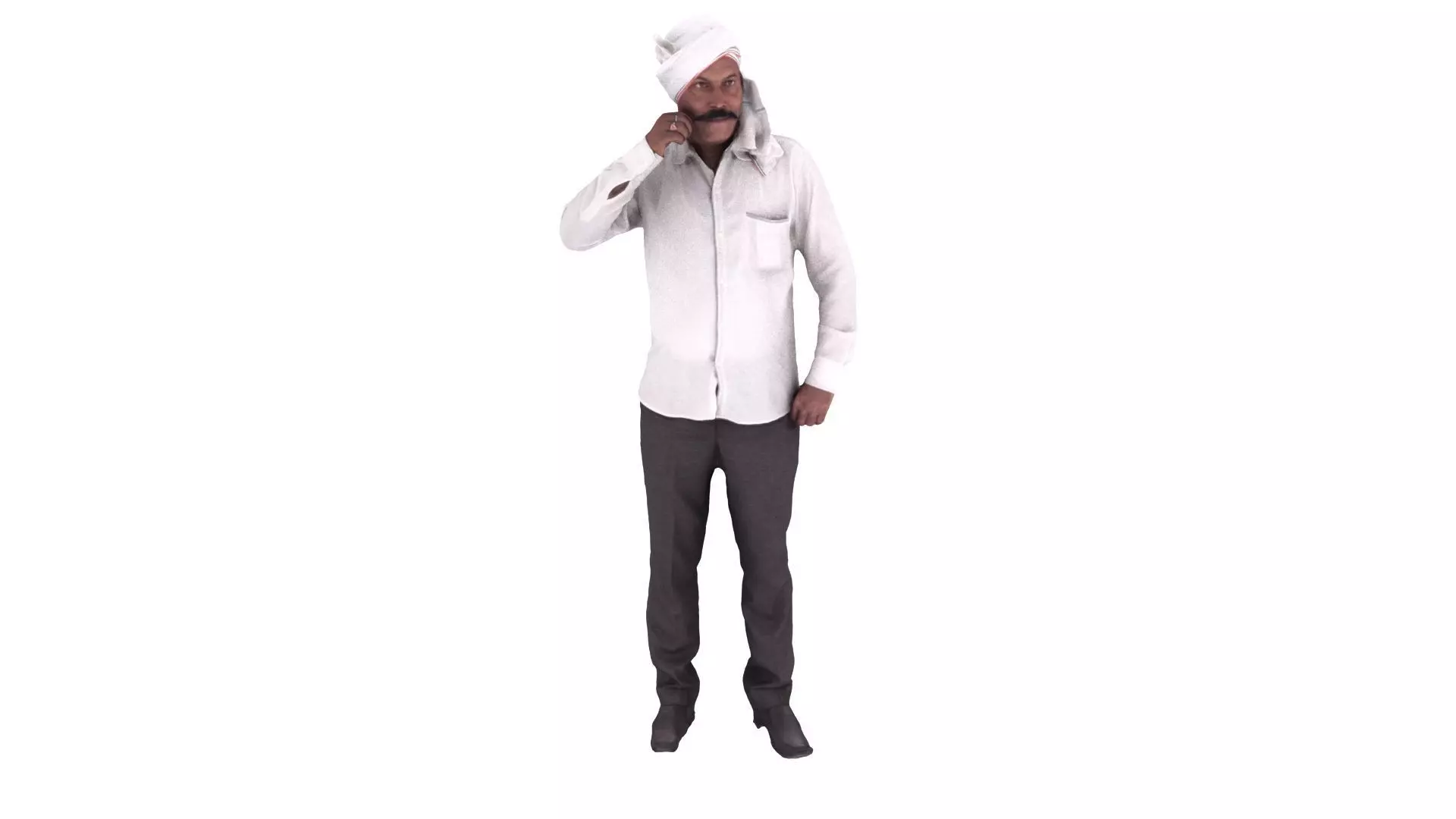 Indian Farmer Man 3D scanned Model in Traditional Look 3D model_2