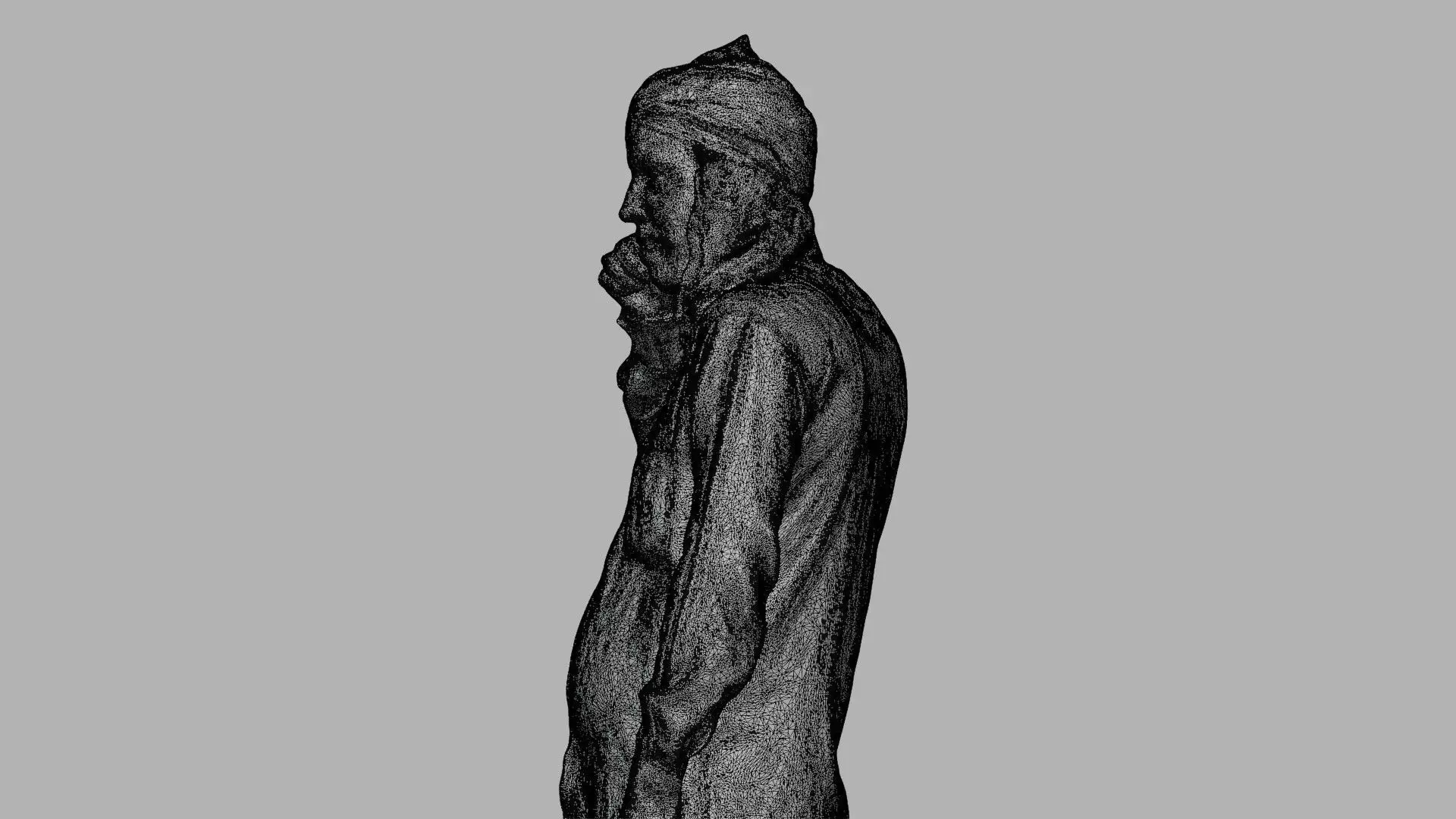 Indian Farmer Man 3D scanned Model in Traditional Look 3D model_7