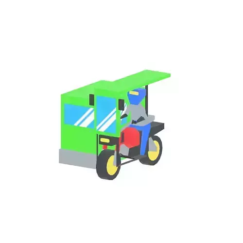 Low-poly Tricycle