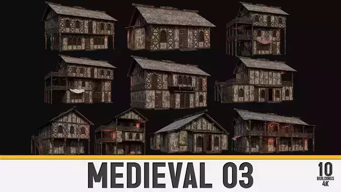MEDIEVAL 03 with INTERIORS 4K TEXTURES