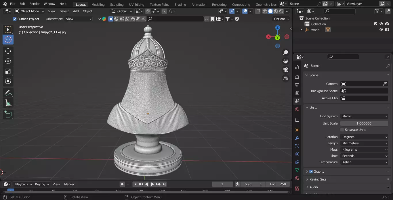 Medieval Mongolia Queen Chess Piece 3D print model_7