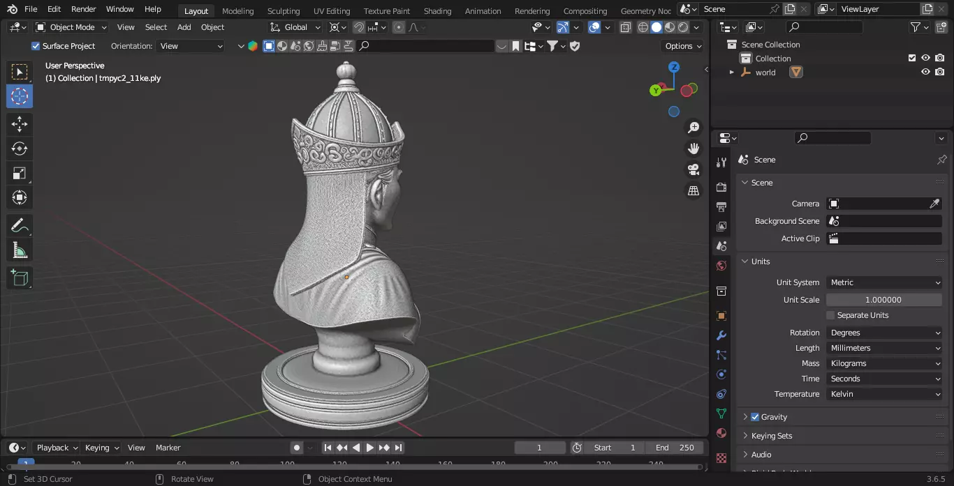Medieval Mongolia Queen Chess Piece 3D print model_6