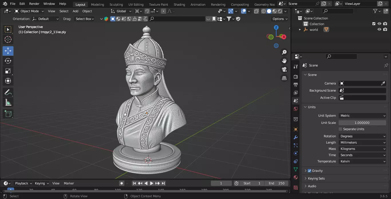 Medieval Mongolia Queen Chess Piece 3D print model_1