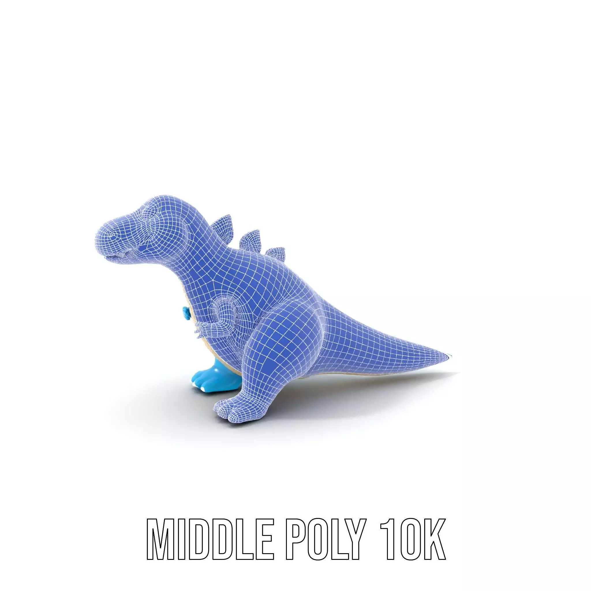 Playful Blue Dinosaur model pack Low-poly 3D model_11
