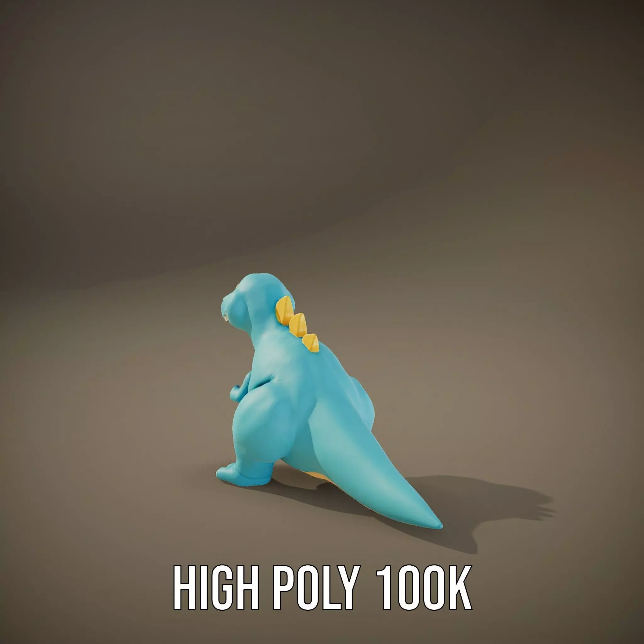 Playful Blue Dinosaur model pack Low-poly 3D model_8
