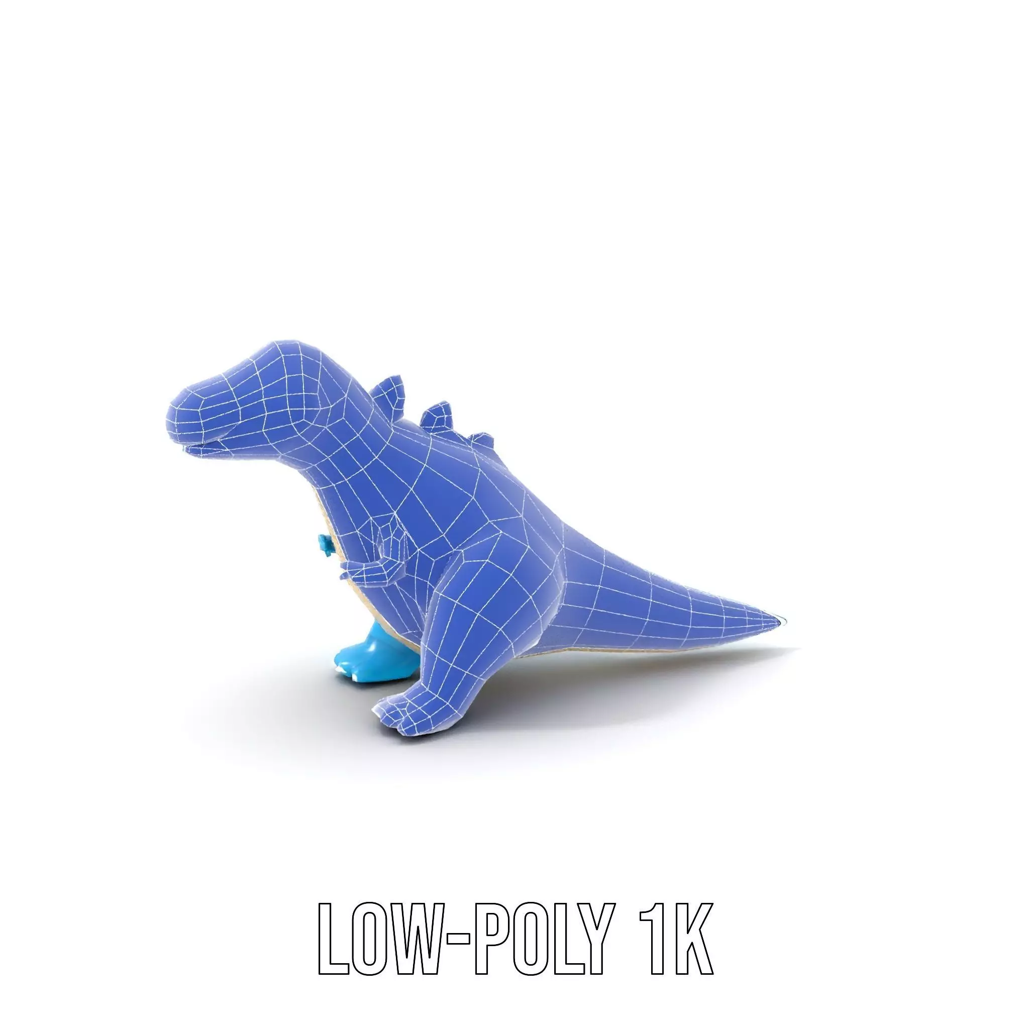 Playful Blue Dinosaur model pack Low-poly 3D model_30