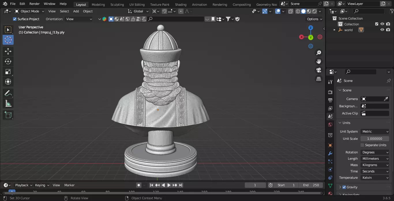 Medieval Mongolia Spiritual Leader Chess Piece 3D print model_7