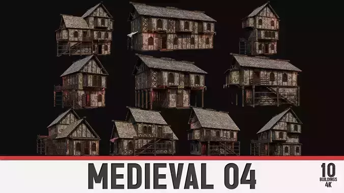 MEDIEVAL 04 with INTERIORS 4K TEXTURES
