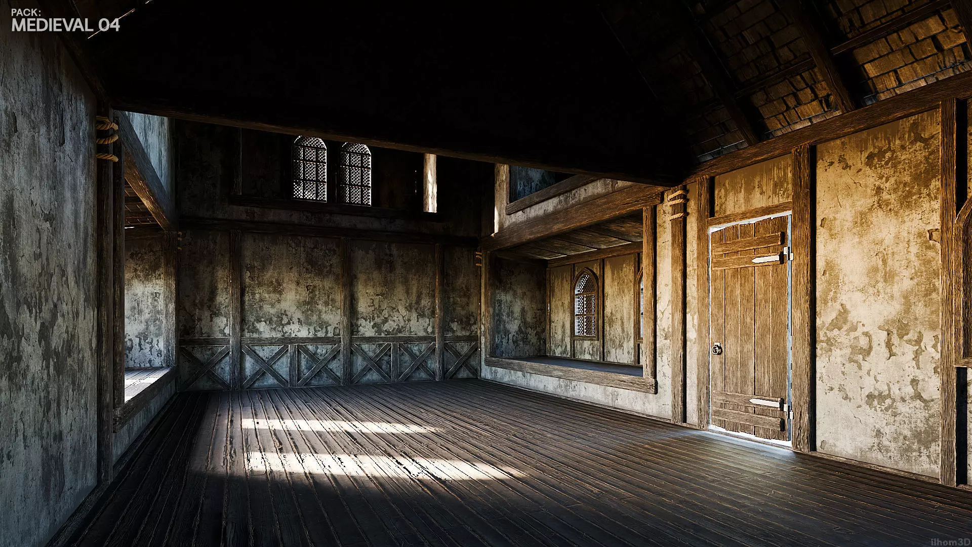MEDIEVAL 04 with INTERIORS 4K TEXTURES Low-poly 3D model_22