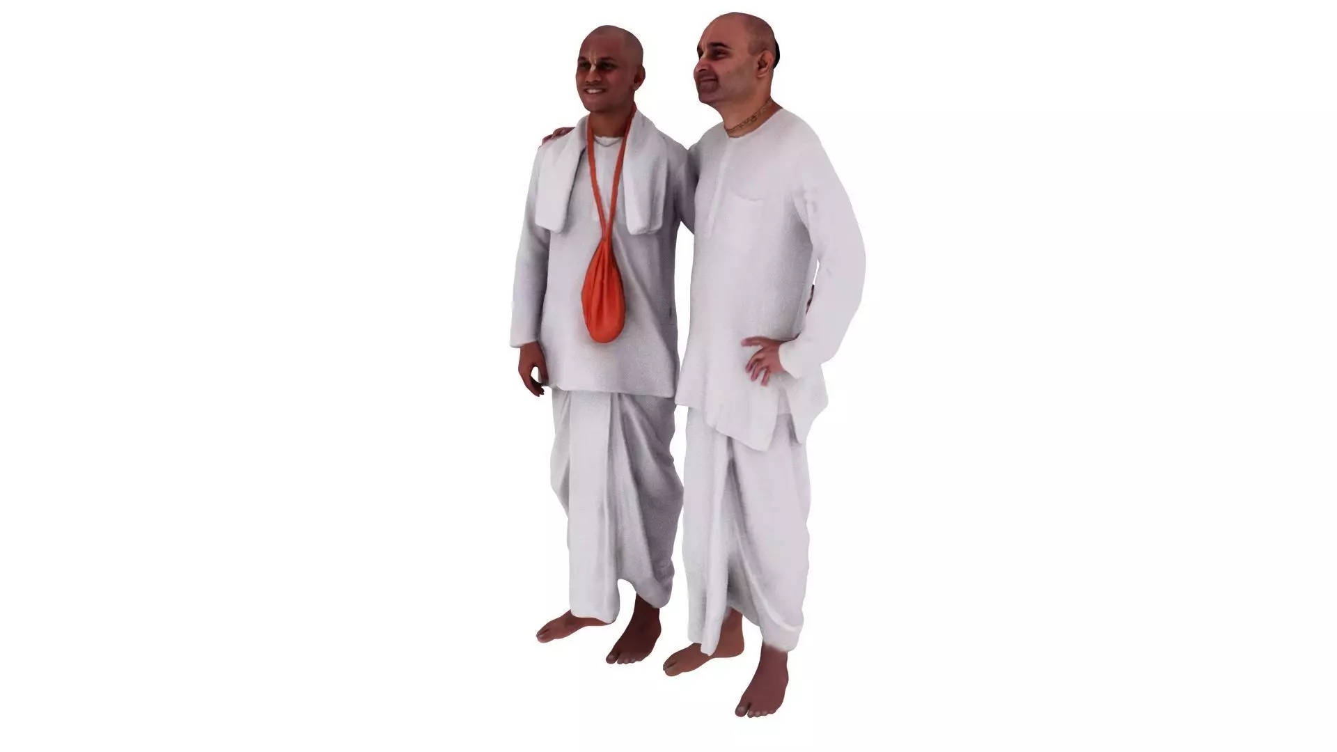 Indian Pandit Men 3D scanned Model in Spiritual Look 3D model_6