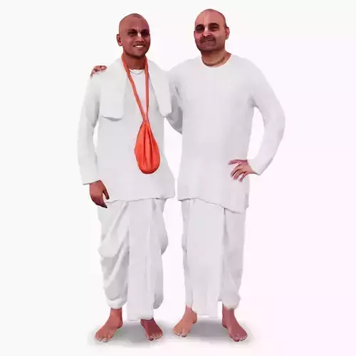 Indian Pandit Men 3D scanned Model in Spiritual Look