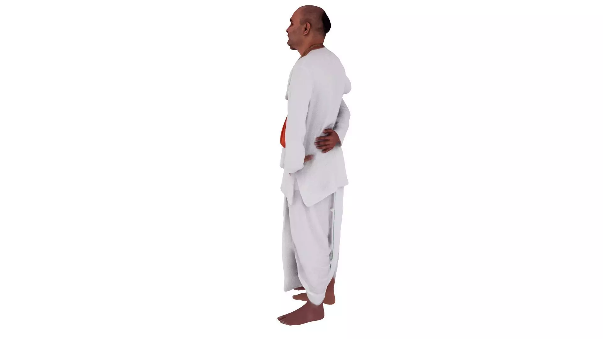 Indian Pandit Men 3D scanned Model in Spiritual Look 3D model_10