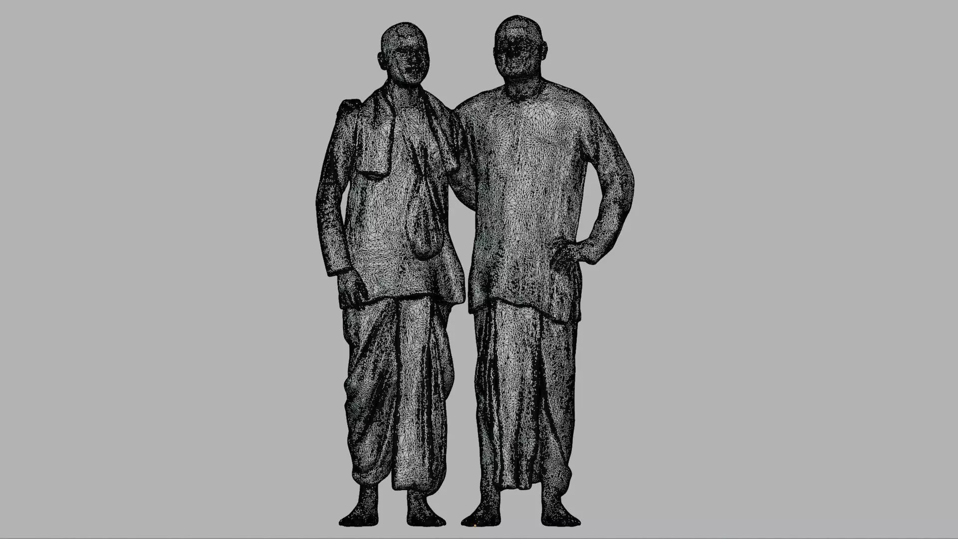 Indian Pandit Men 3D scanned Model in Spiritual Look 3D model_3