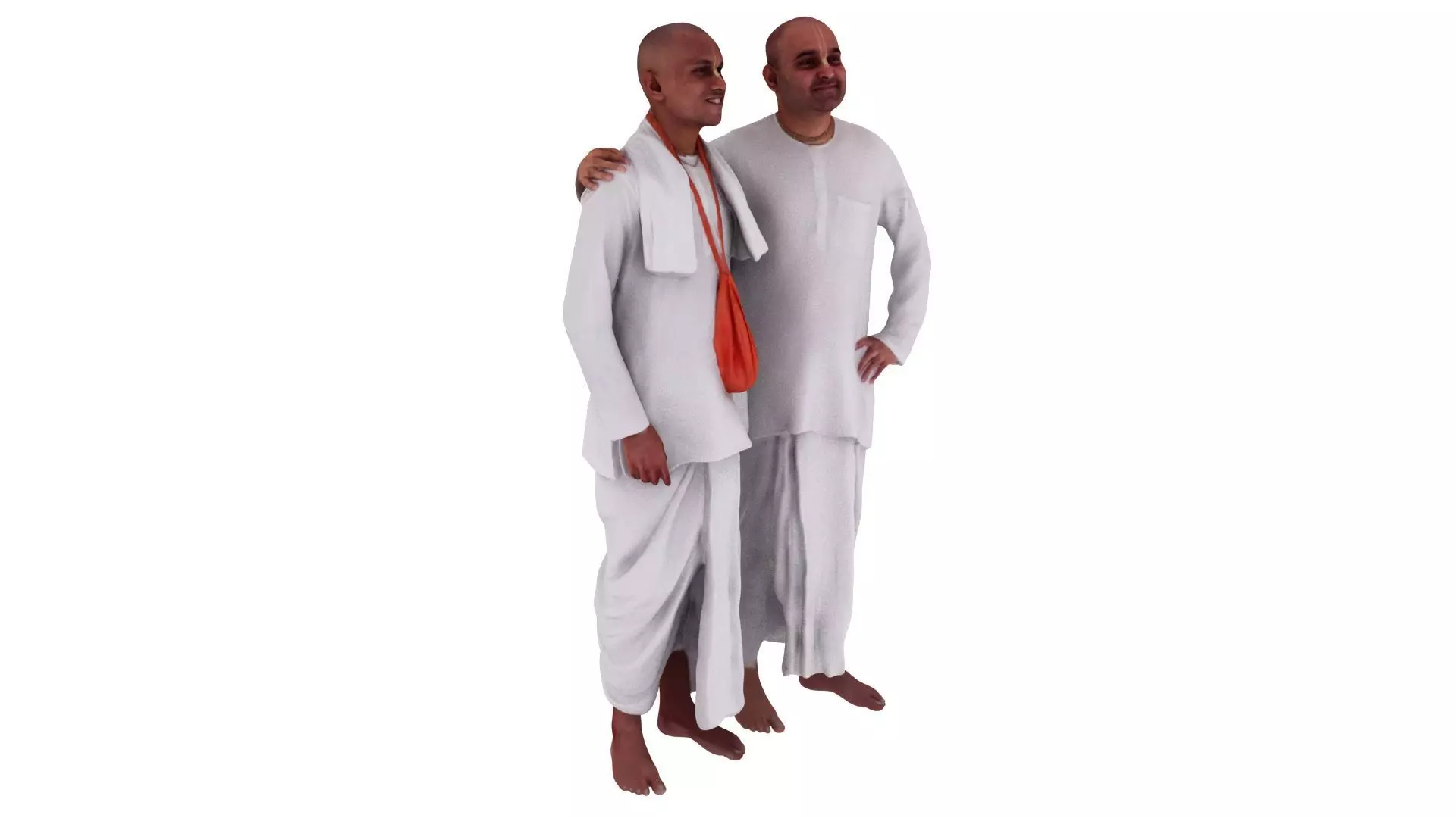 Indian Pandit Men 3D scanned Model in Spiritual Look 3D model_8
