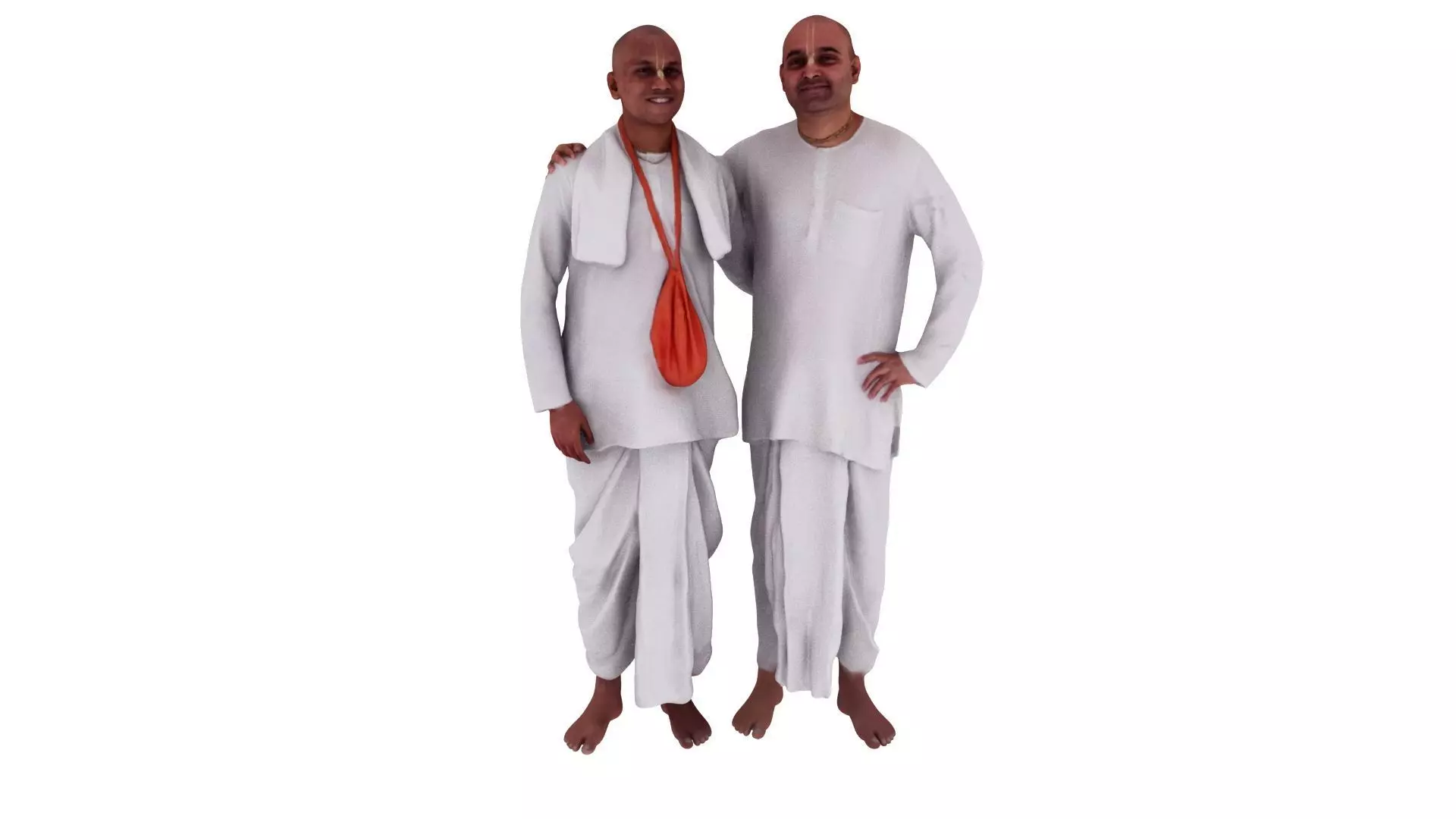 Indian Pandit Men 3D scanned Model in Spiritual Look 3D model_4