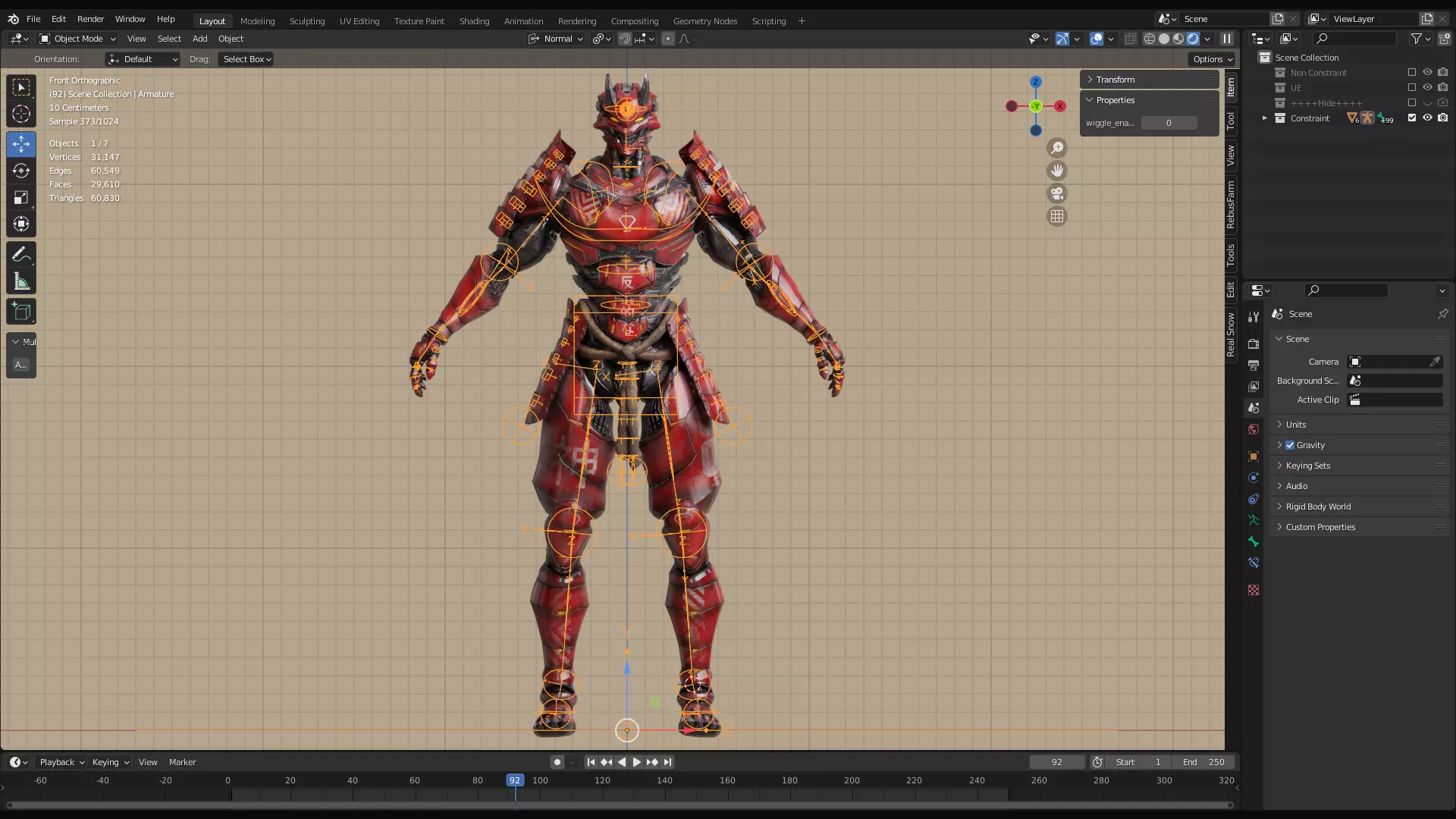 LOW POLY CYBERNETIC - WRATH - 7 DEADLY SINS MECHA SERIES Low-poly 3D model_29