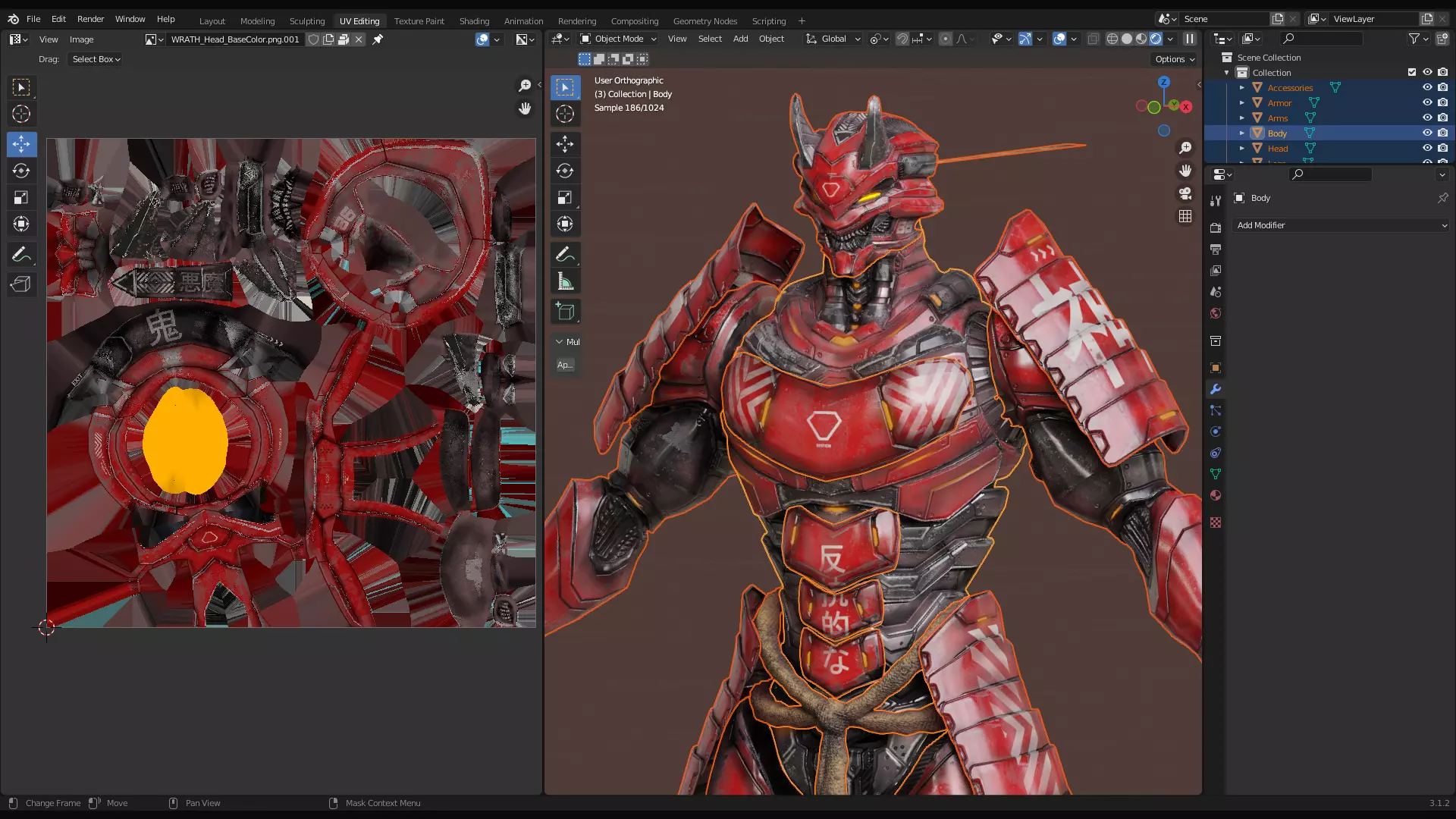 LOW POLY CYBERNETIC - WRATH - 7 DEADLY SINS MECHA SERIES Low-poly 3D model_26