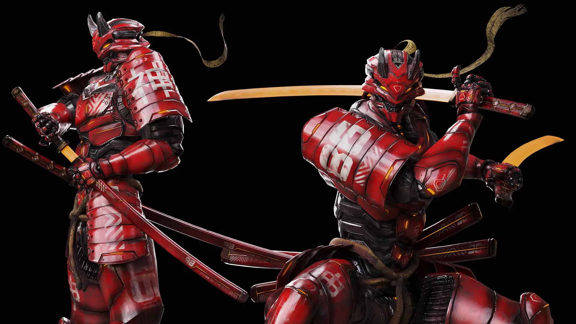 LOW POLY CYBERNETIC - WRATH - 7 DEADLY SINS MECHA SERIES Low-poly 3D model_9