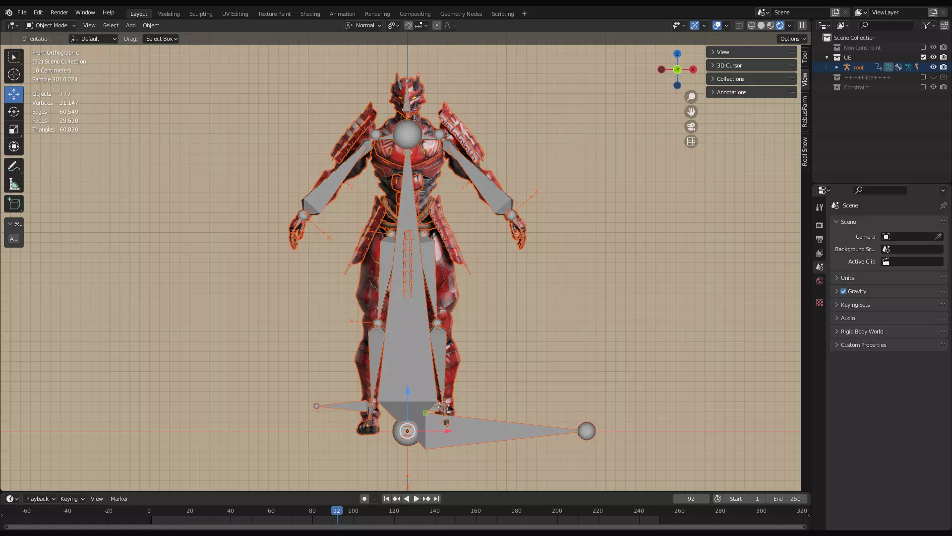 LOW POLY CYBERNETIC - WRATH - 7 DEADLY SINS MECHA SERIES Low-poly 3D model_32
