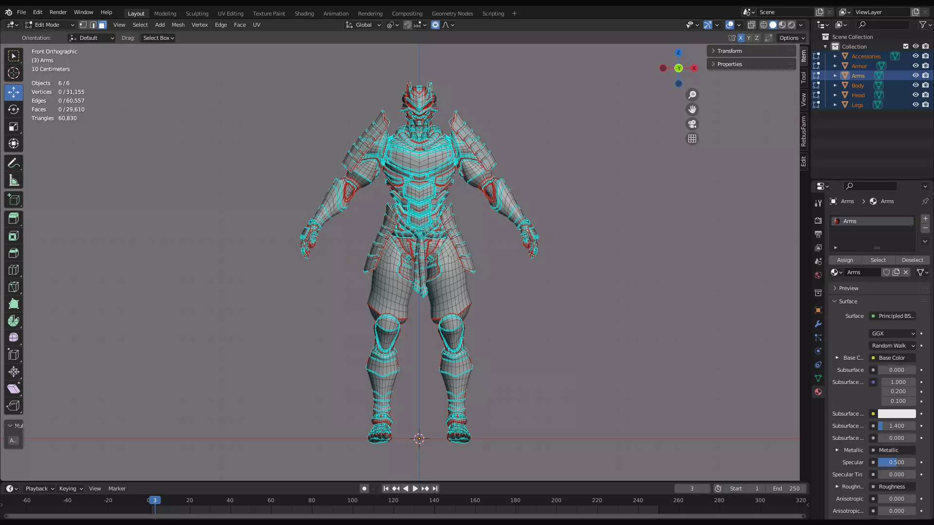 LOW POLY CYBERNETIC - WRATH - 7 DEADLY SINS MECHA SERIES Low-poly 3D model_24