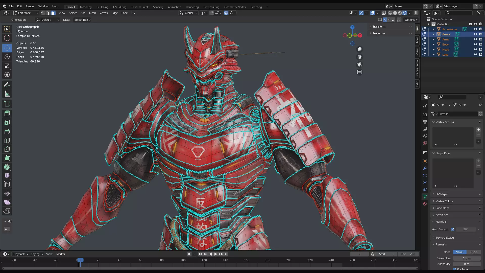 LOW POLY CYBERNETIC - WRATH - 7 DEADLY SINS MECHA SERIES Low-poly 3D model_25