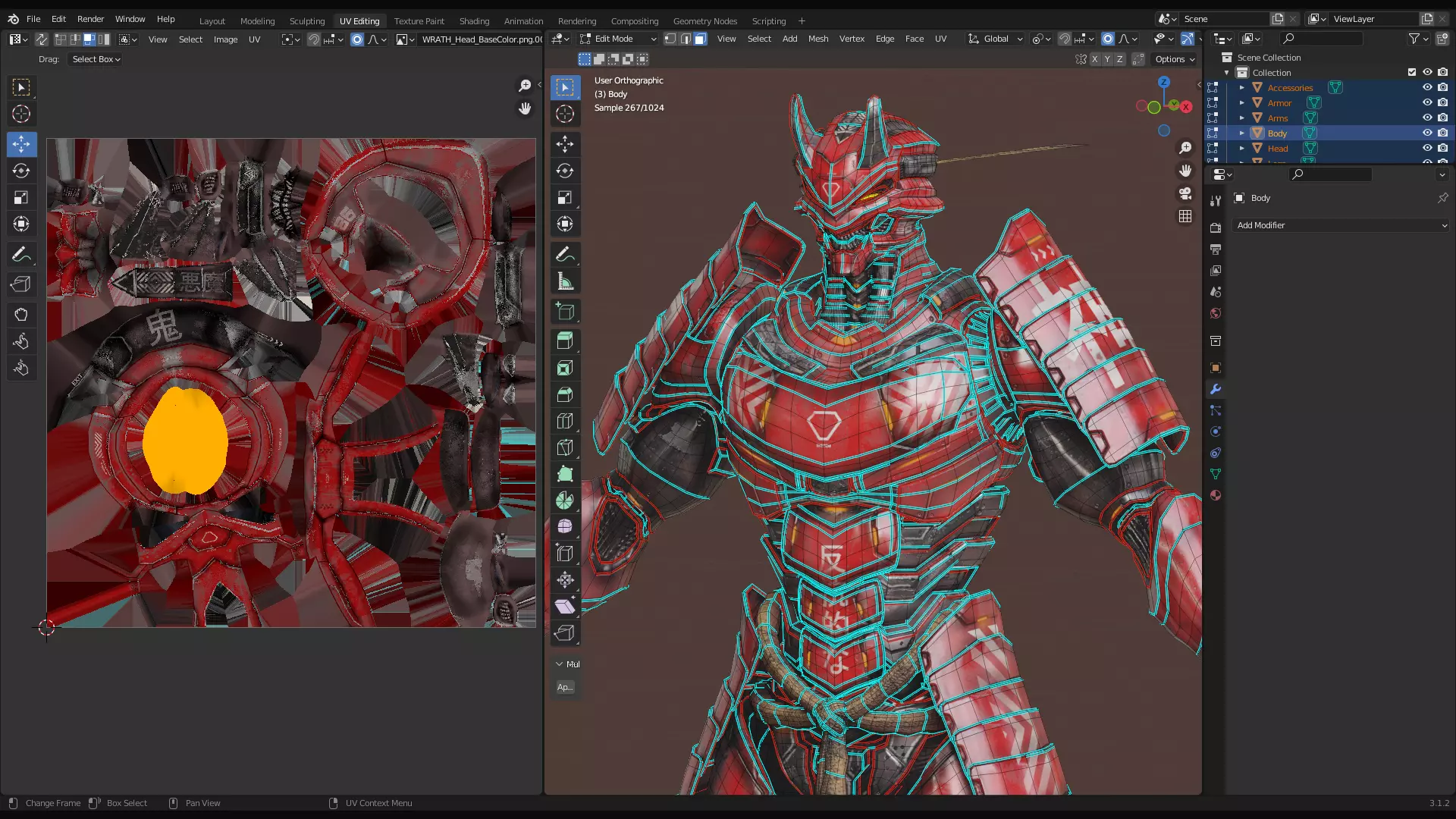 LOW POLY CYBERNETIC - WRATH - 7 DEADLY SINS MECHA SERIES Low-poly 3D model_27