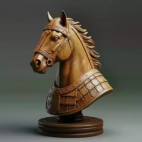 Medieval Mongolian Knight Chess Piece