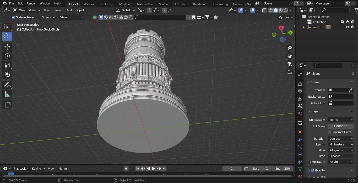 Medieval Mongolian Rook Chess Piece 3D print model_5