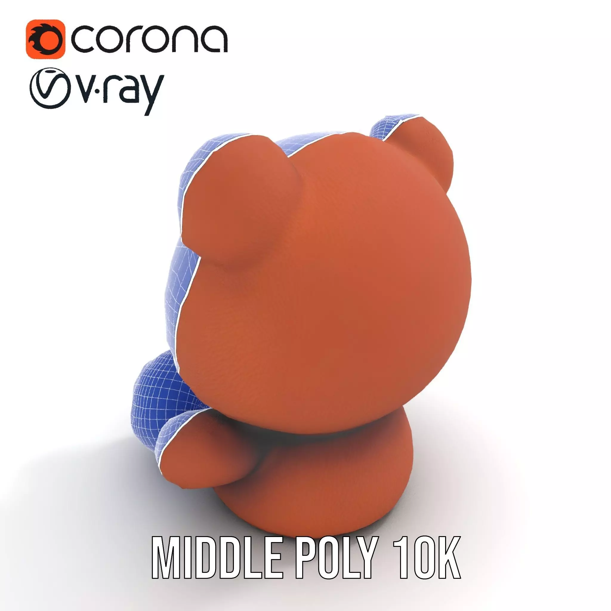 Cuddly Brown Bear model pack Low-poly 3D model_26