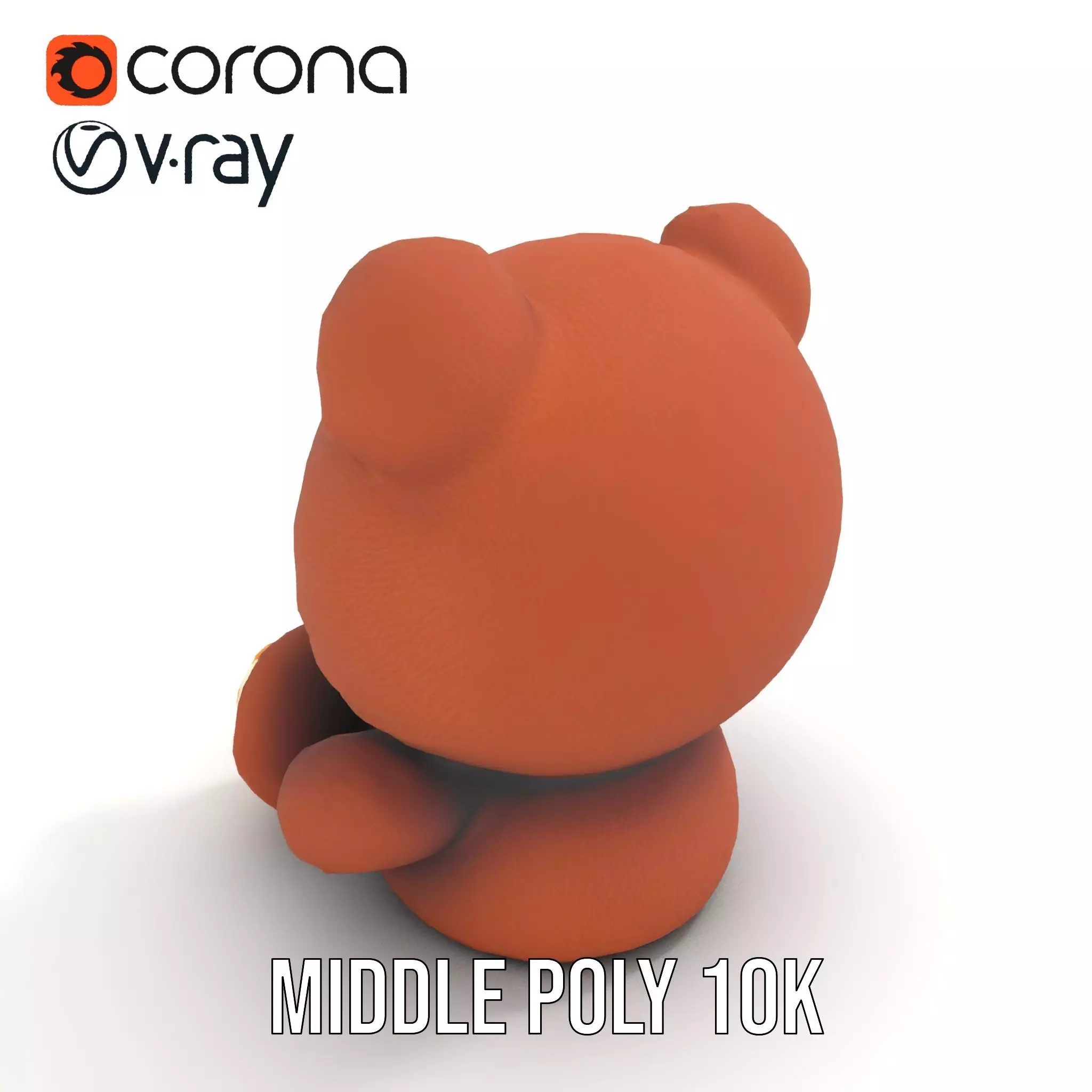 Cuddly Brown Bear model pack Low-poly 3D model_23