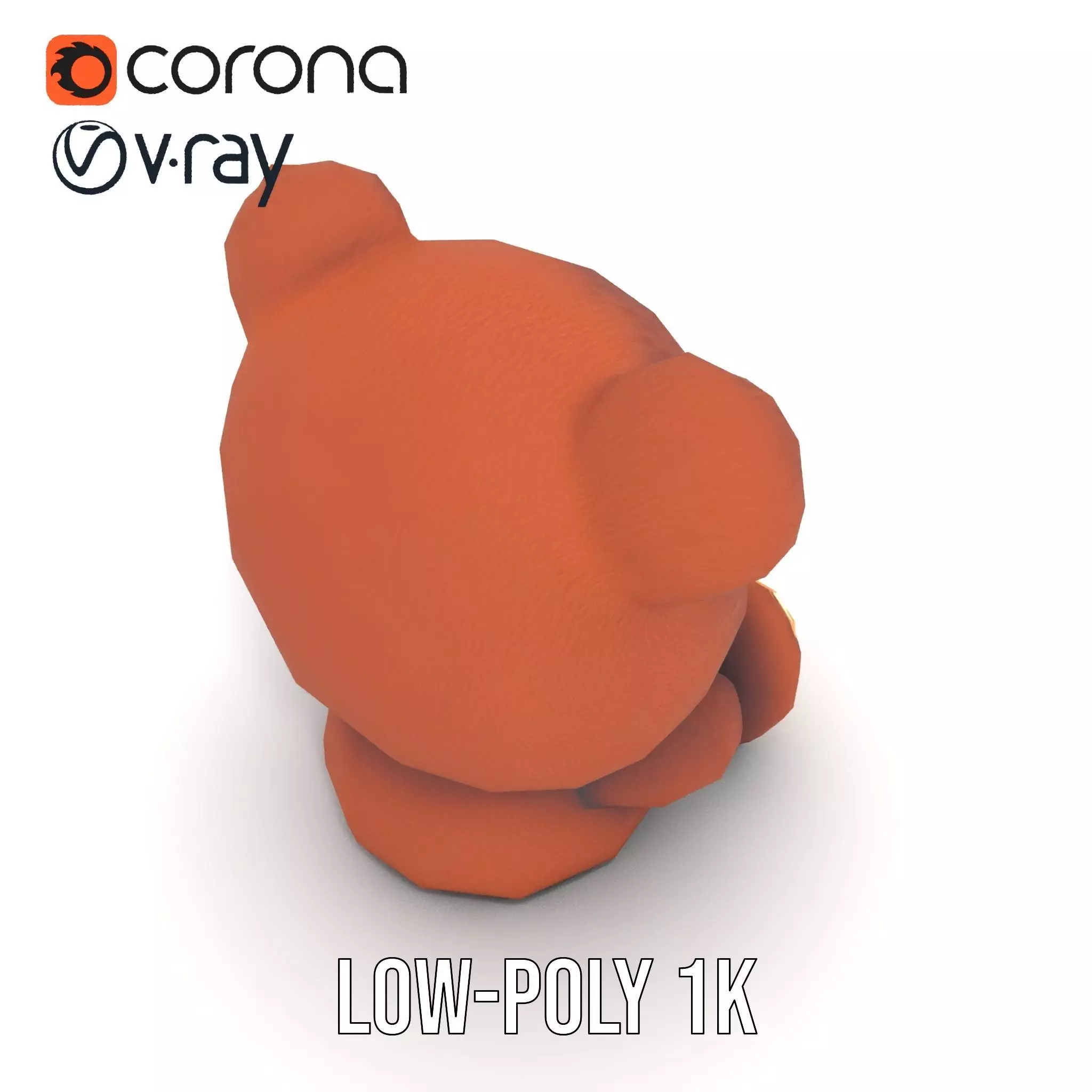 Cuddly Brown Bear model pack Low-poly 3D model_15
