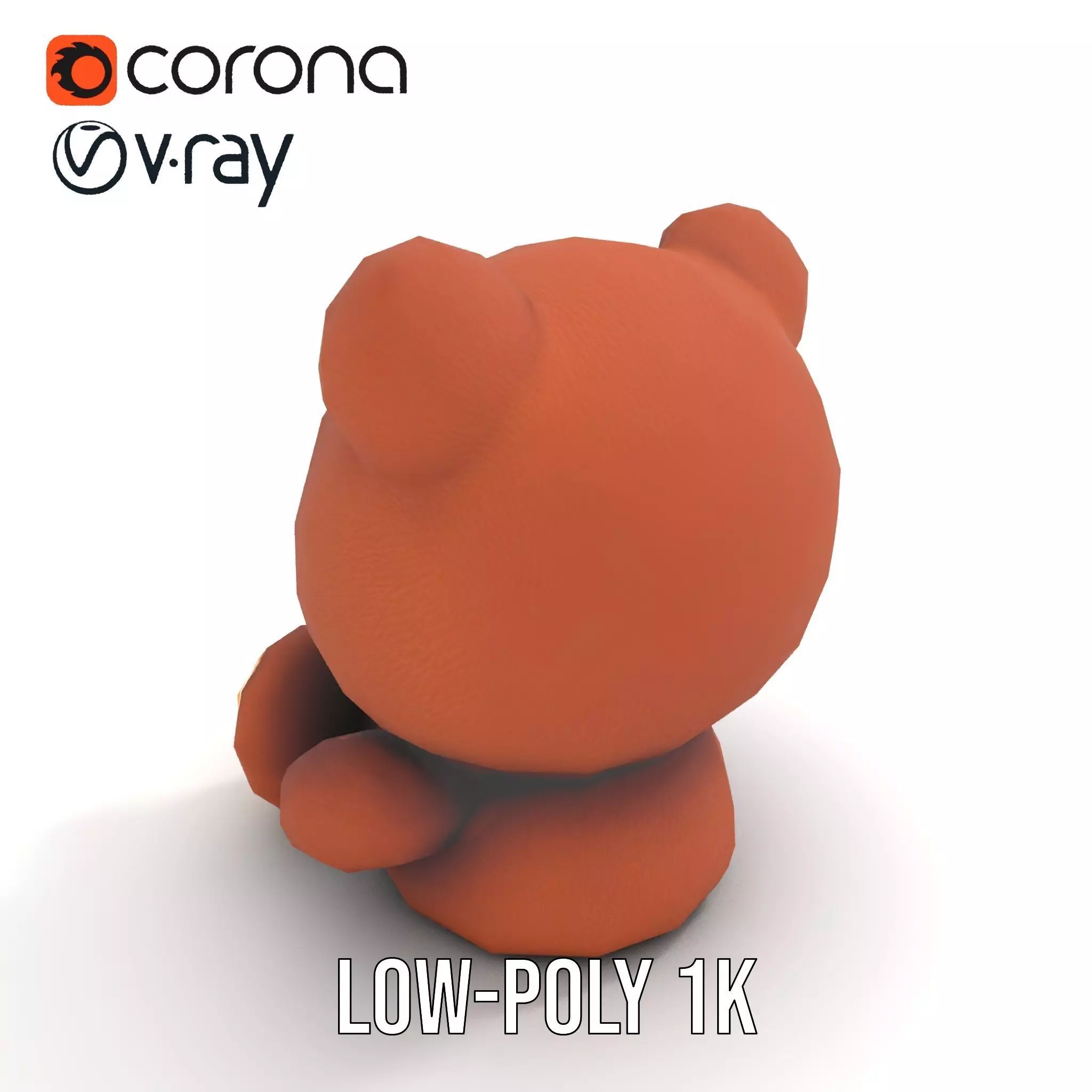 Cuddly Brown Bear model pack Low-poly 3D model_21