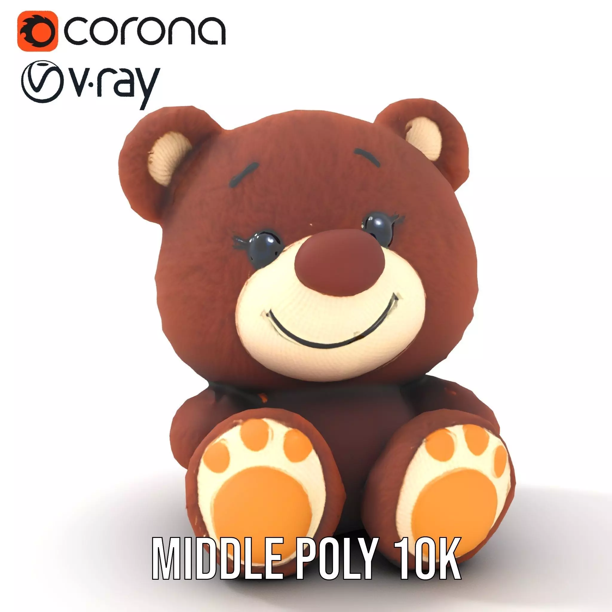Cuddly Brown Bear model pack Low-poly 3D model_14