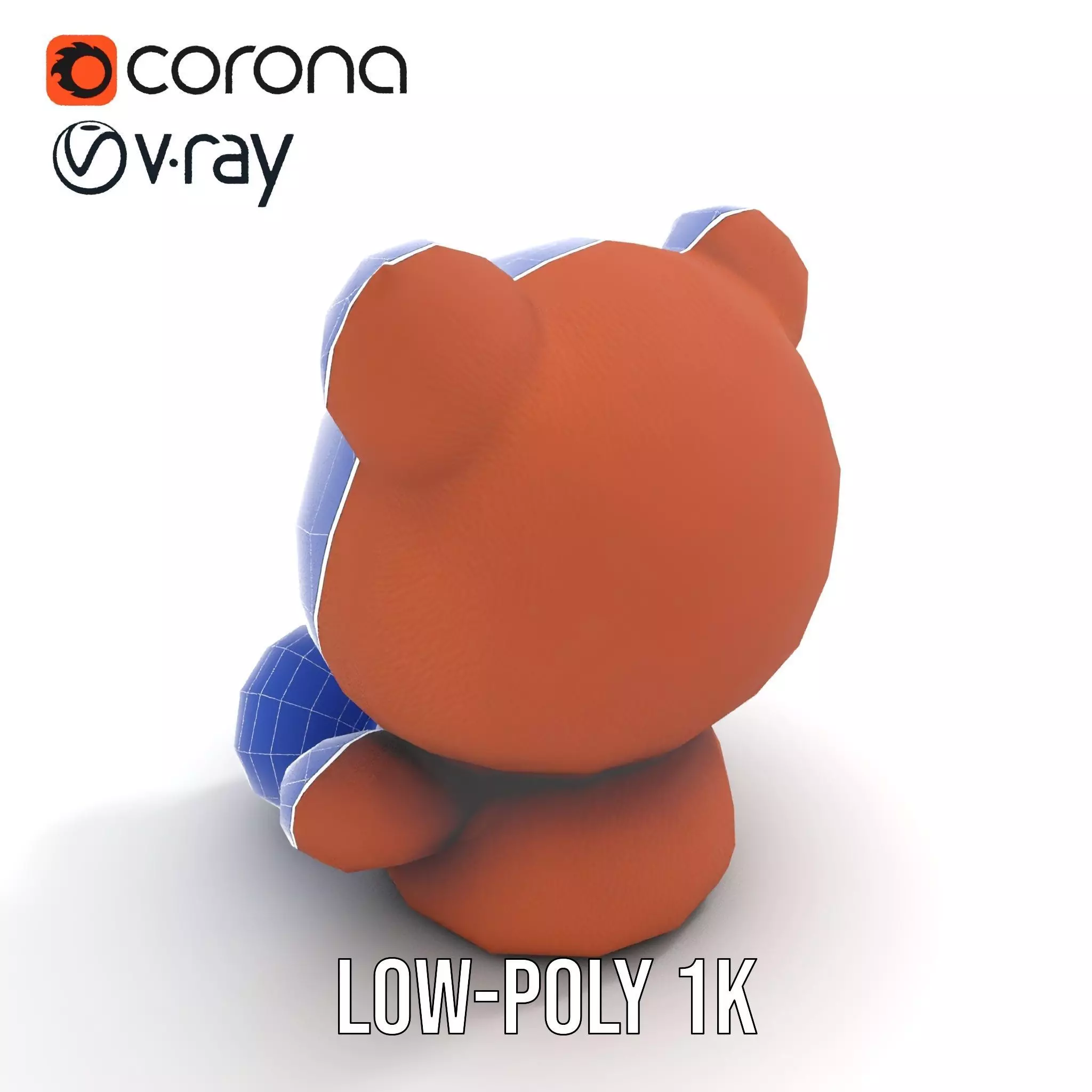 Cuddly Brown Bear model pack Low-poly 3D model_27