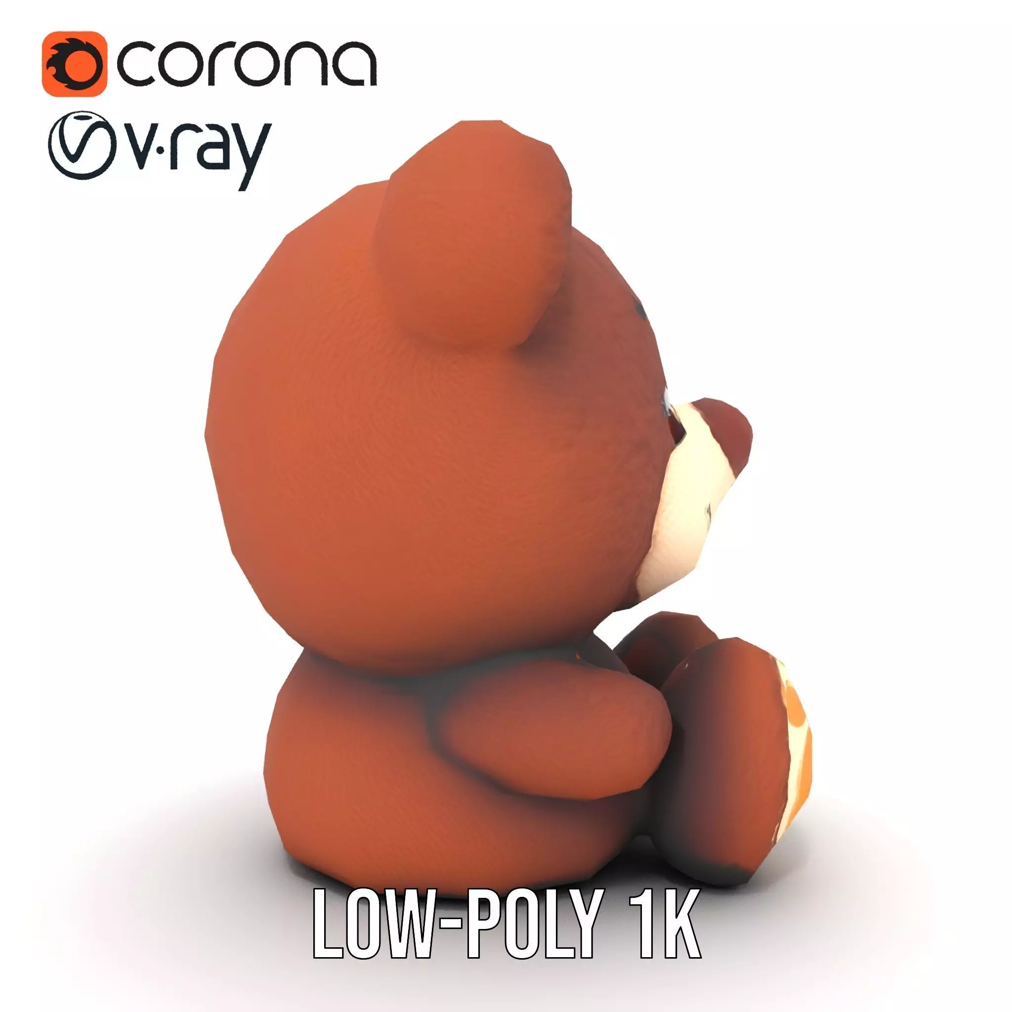 Cuddly Brown Bear model pack Low-poly 3D model_18