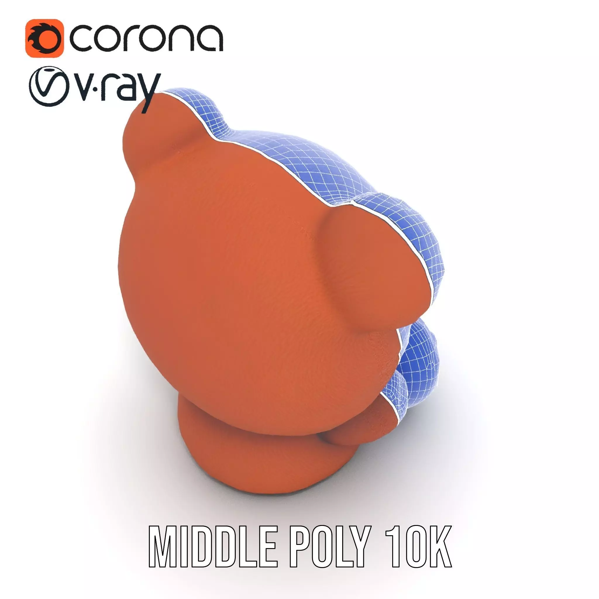 Cuddly Brown Bear model pack Low-poly 3D model_5