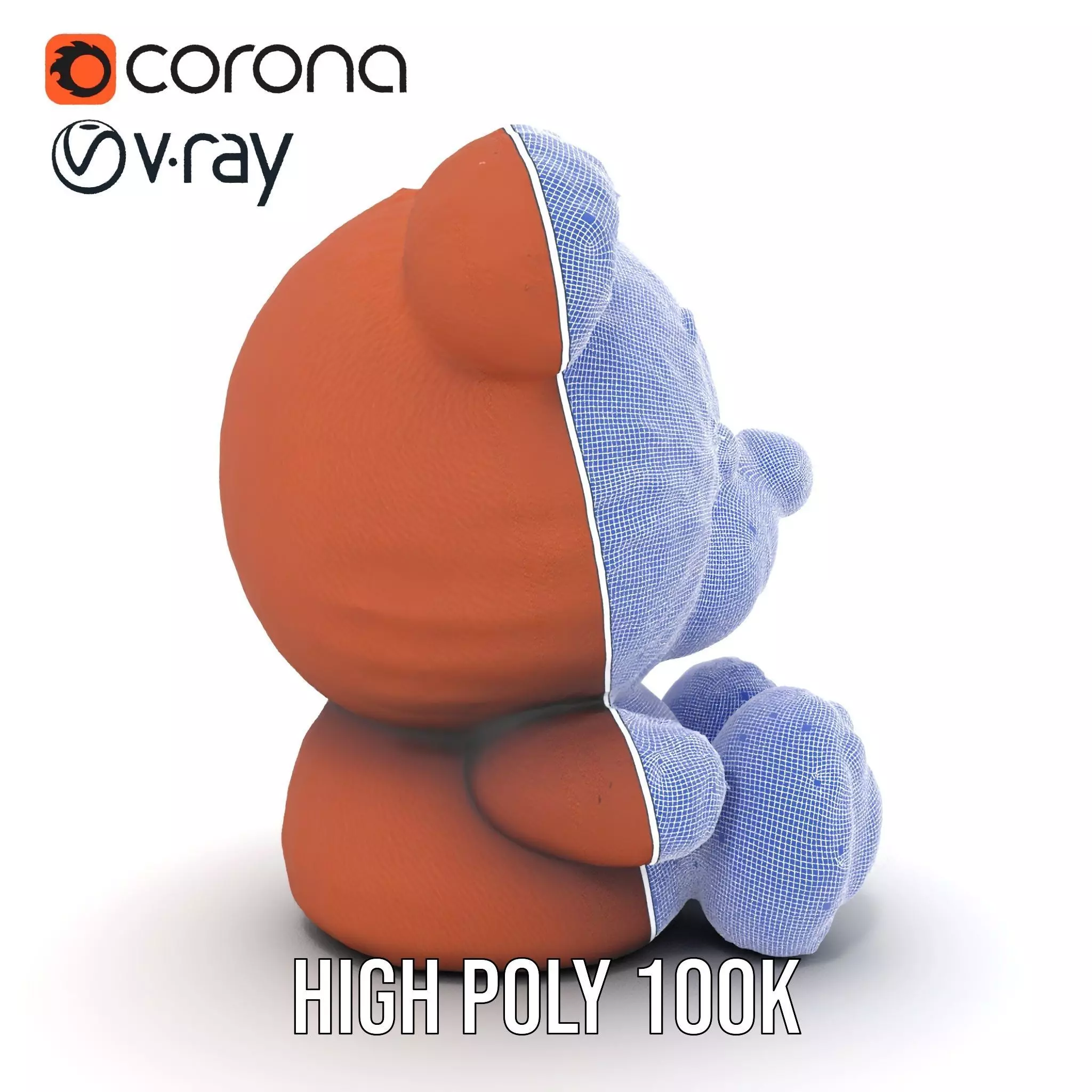 Cuddly Brown Bear model pack Low-poly 3D model_13