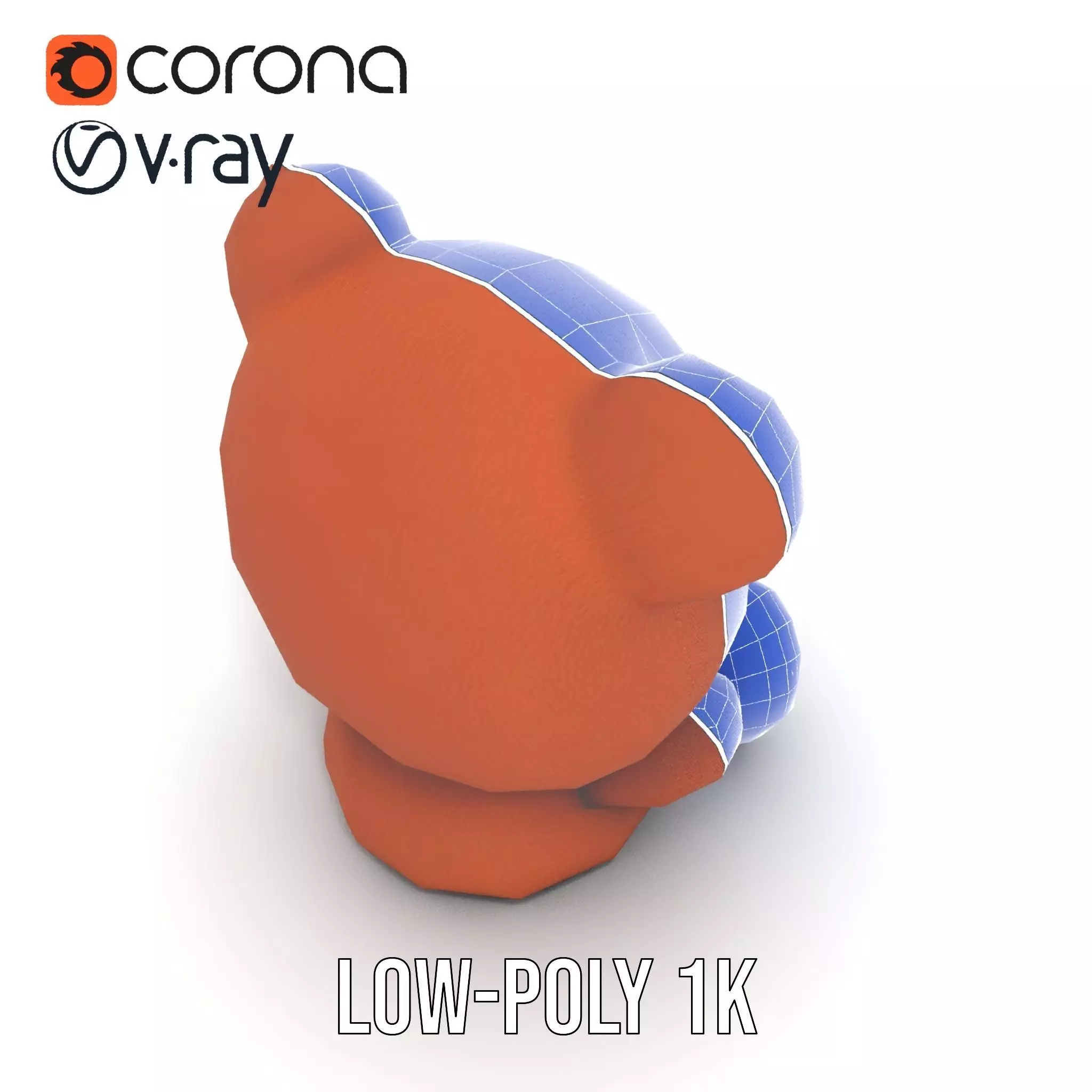 Cuddly Brown Bear model pack Low-poly 3D model_30