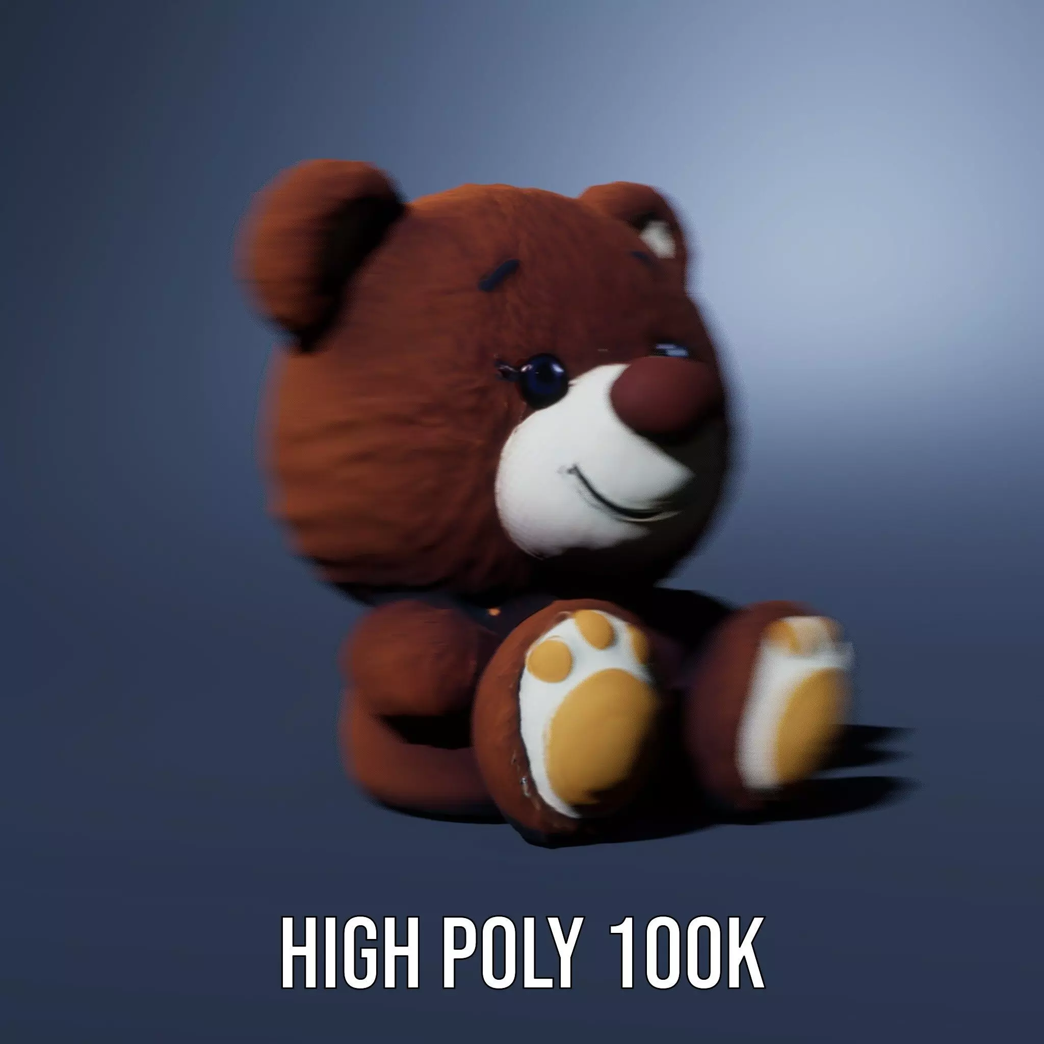 Cuddly Brown Bear model pack Low-poly 3D model_8